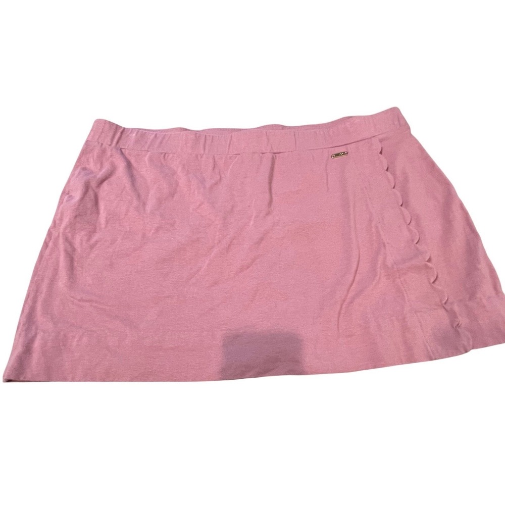 Jones New York Womens Skort Scalloped Edge Detail Pink XXL